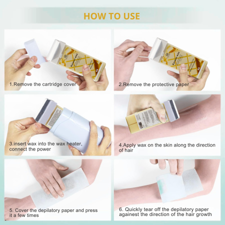 Roll-On Wax Cartridge 400ml – Hair Removal | White Chocolate Wax Cartridge Close View Hair Removal | شمع رول
Roll-On Wax Cartridge 400ml – Hair Removal | White Chocolate Paraffin Wax Detailed View Skin Care | شمع بارافين