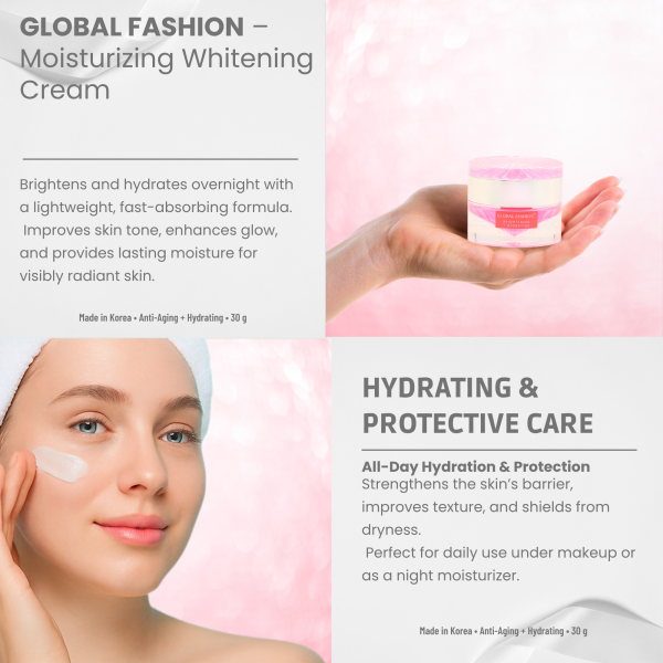 Niacinamide Whitening Face Cream 30g Face Cream Jar 30g - Hydrating Anti Aging Skincare Moisturizer UAE GCC | كريم وجه مرطب