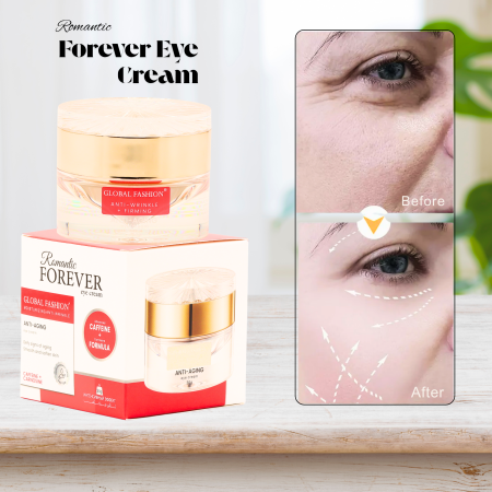 Romantic Forever Eye Cream 30g Anti-Wrinkle Face Cream Close Up - Hydrating Anti Aging Skincare Treatment | كريم وجه صورة مقربة