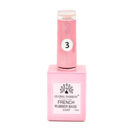 French Rubber Base Coat 15ml – Global Fashion | Professional Nail Gel Base
فرنش روبر بيس كوت 15 مل – جلوبال فاشن | بيس جل بوليش احترافي للأظافر

