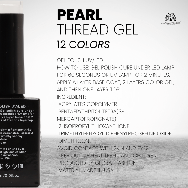 Pearl Thread Gel Polish – Shade ## – 15ml / 8ml UV LED Soak Off | 188
