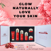 Vitamin E skincare set close up youthful glow finish مجموعة عناية بالبشرة لقطة مقربة
