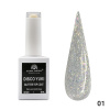 Top Coat Gel No Wipe Disco Yuki 15ml, Shimmering Effect, 15ml | 01