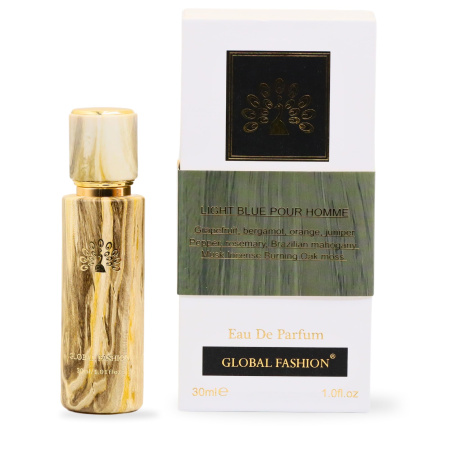 Light Blue Pour Homme EDP 30ml – Men Perfume 30ml Close Up - Premium Eau de Parfum Spray Bottle | عطر 30 مل صورة مقربة
