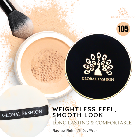 Loose powder close up matte shine control finish بودرة سائبة لقطة مقربة