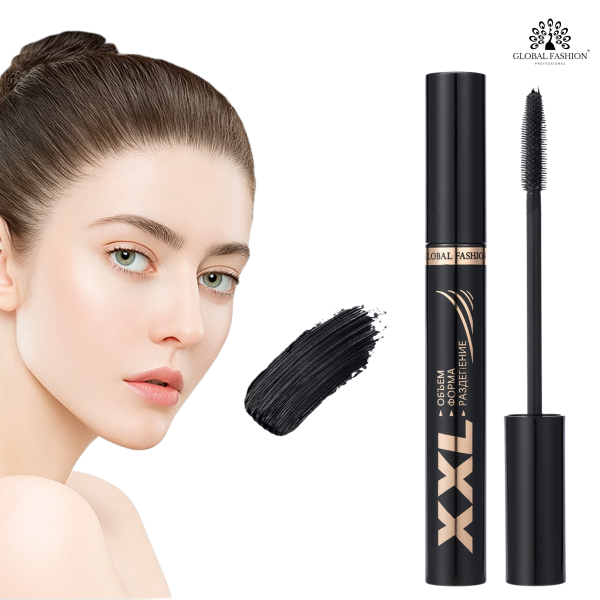 XXL black waterproof mascara volume length curl lashes ماسكارا سوداء مقاومة للماء