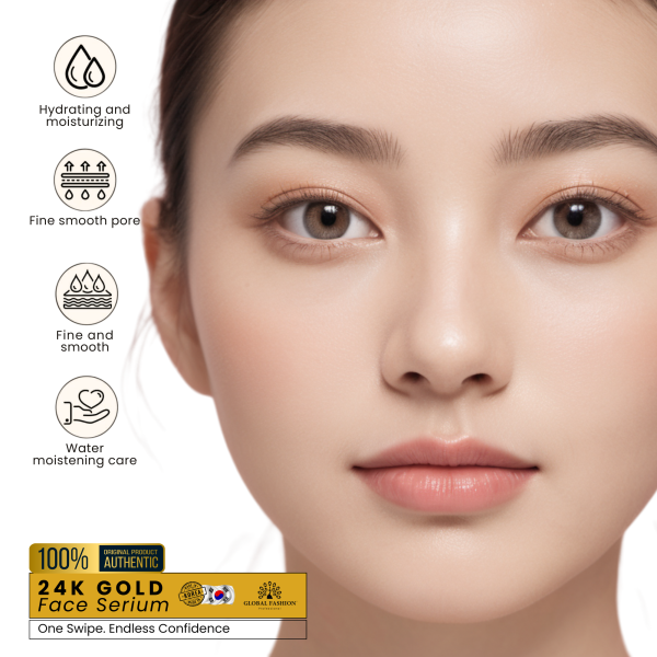 24K Gold Face Serum 50ml Face Serum Bottle 50ml - Anti Aging Hydrating Skincare Serum UAE GCC | سيروم للوجه