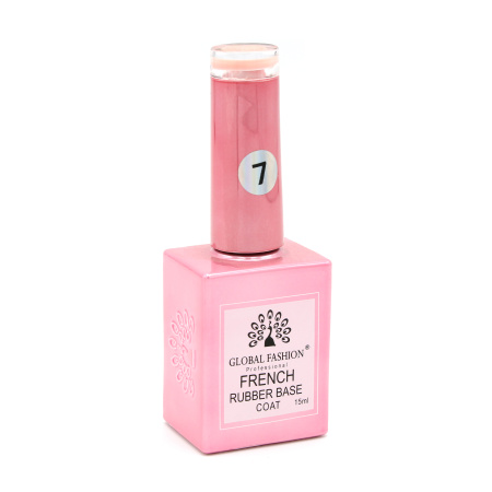 French Rubber Base Coat 15ml – Global Fashion | Professional Nail Gel Base
فرنش روبر بيس كوت 15 مل – جلوبال فاشن | بيس جل بوليش احترافي للأظافر

