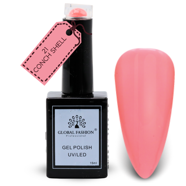 Peach Perfection Nail Polish 15ml UV LED | 21-Conch Shell 1p