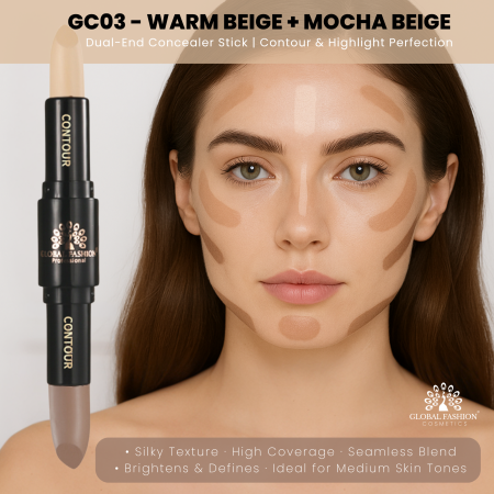 Global Fashion contour highlight stick close up sculpted glow finish قلم كونتور لقطة مقربة