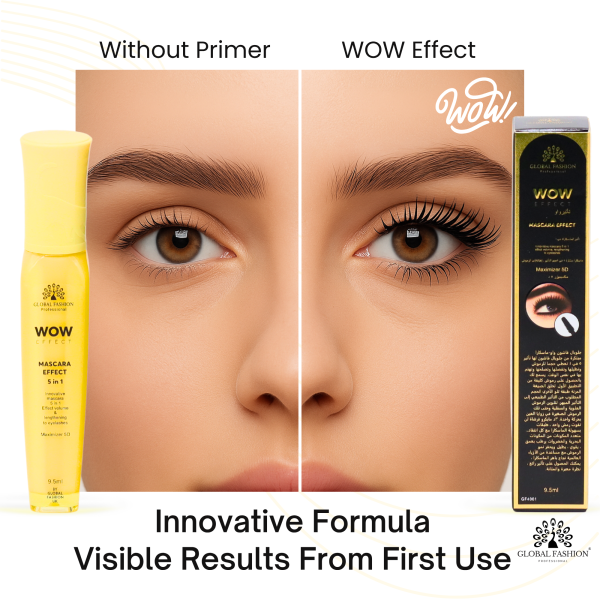 Global Fashion WOW Effect 5D mascara volumizing lengthening deep black ماسكارا تكثيف سوداء