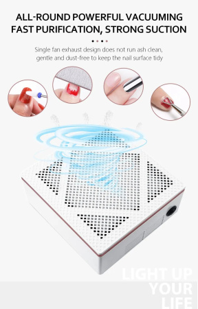 60W Nail Dust Extractor 7 Blade Close View | جهاز شفط غبار احترافي
Professional Nail Vacuum Cleaner Detailed View | مكنسة اظافر