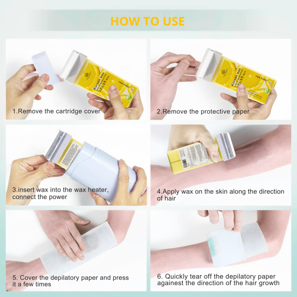 Roll-On Wax Cartridge 400ml – Hair Removal | Lemon Roll On Wax Cartridge Hair Removal | شمع رول
Roll-On Wax Cartridge 400ml – Hair Removal | Lemon Paraffin Wax Skin Treatment | شمع بارافين