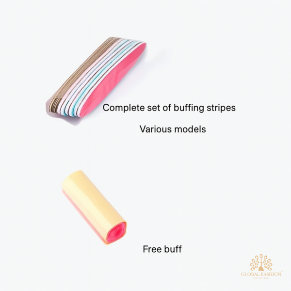 Japanese Manicure Kit Nail Buffing & Polishing Set Japanese Manicure Kit - Nail Buffing Wax Powder Treatment Set UAE GCC | أدوات المانيكير