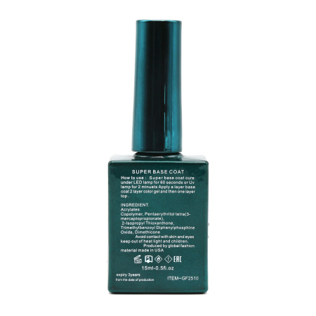 Global Fashion Super Strong Base Coat 15ml | Long-lasting UV/LED Nail Base
جلوبال فاشن سوبر سترونغ بيس كوت 15 مل | قاعدة UV/LED طويلة الأمد
