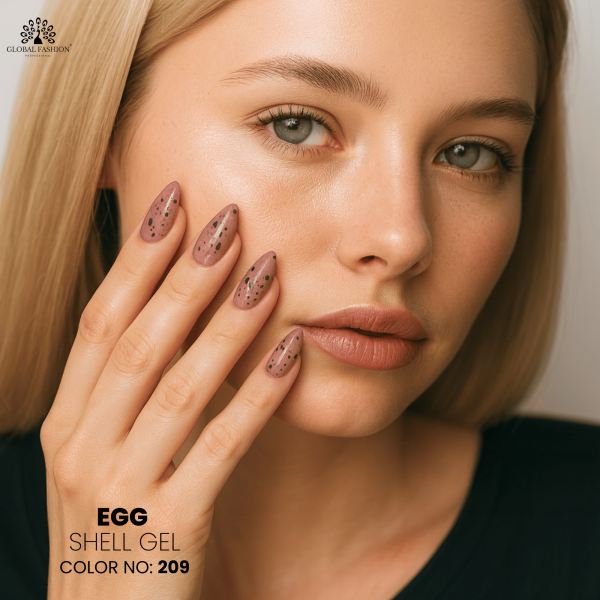 Egg Shell Gel Polish – 15 ml Shade 209 – Speckled Finish
