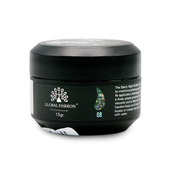 Starry Night Builder Gel – Global Fashion | 8 Shimmer Nail Colors
ستاري نايت بيلدر جل – جلوبال فاشن | 8 ألوان براقة للأظافر
