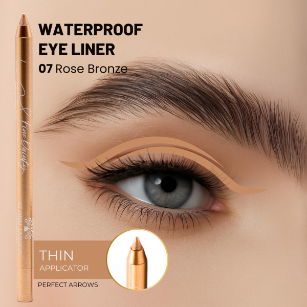 Waterproof gel eyeliner matte precision twist up smudge proof ايلاينر جل مقاوم للماء