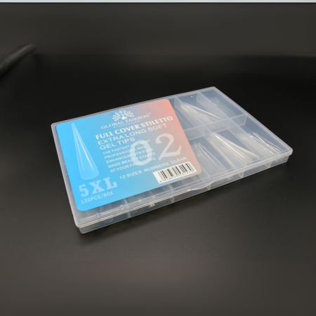 Full Cover Gel Tips 120pcs – Clear Nail Extensions | Stiletto Nail Tips Close View Extension Kit | اطراف اظافر
Full Cover Gel Tips 120pcs – Clear Nail Extensions | Stiletto Dual Nail Forms Detailed View | اظافر صناعية