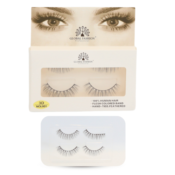 3D wispy false eyelashes reusable natural look 4pcs رموش صناعية 3D