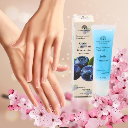Cuticle Oil Cream – Nail & Cuticle Care | Blueberries + Vitamin Cuticle Oil Close View Nail Care | زيت الكيوتكل
Cuticle Oil Cream – Nail & Cuticle Care | Blueberries + Vitamin Nail Oil Detailed View Moisturizing Treatment | زيت الاظافر
