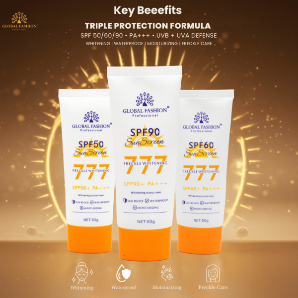 SPF 60 Sunscreen Face & Body 50g UVA/UVB Protection Sunscreen Cream Tube 50g - Lightweight Broad Spectrum UVA UVB Protection | واقي شمس للبشرة