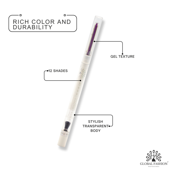Waterproof gel eyeliner pen 0.3g precision tip smudge proof ايلاينر جل مقاوم للماء