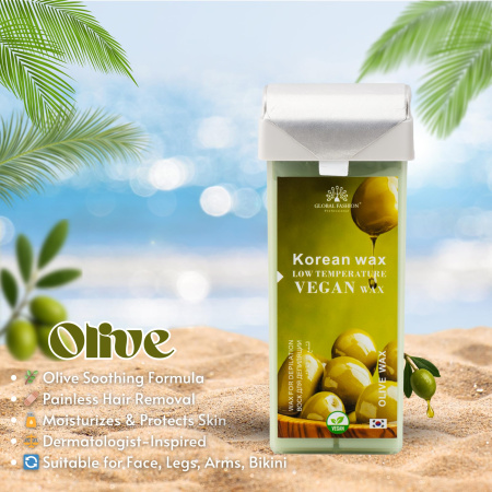 Roll-On Wax Cartridge 100ml – Hair Removal | Olive Wax Cartridge Close View Hair Removal | شمع رول
Roll-On Wax Cartridge 100ml – Hair Removal | Olive Paraffin Wax Detailed View Skin Care | شمع بارافين