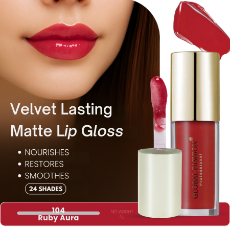 Global Fashion lip gloss close up high pigment texture جلوس شفاه لقطة مقربة