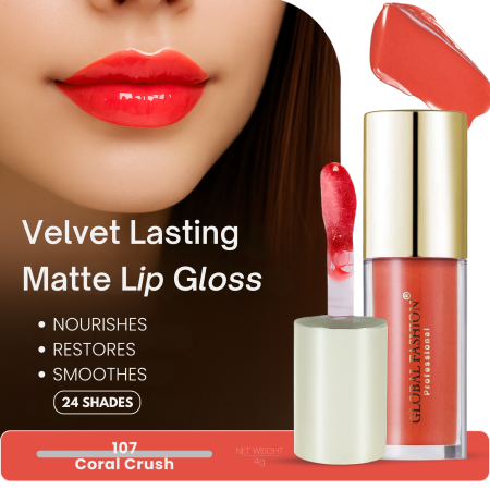 Global Fashion lip gloss close up high pigment texture جلوس شفاه لقطة مقربة