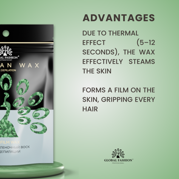 Global Fashion Korean Hard Wax GREEN TEA 1000g professional hair removal wax