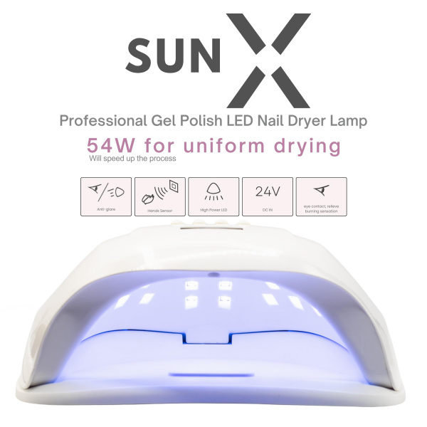 SUN X UV LED Nail Lamp 54W – Professional Gel Nail Dryer
