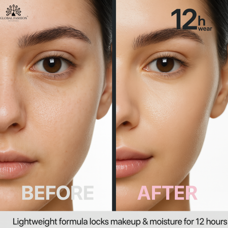 Global Fashion cushion BB cream close up pore minimizing smooth finish كريم اساس كوشن لقطة مقربة