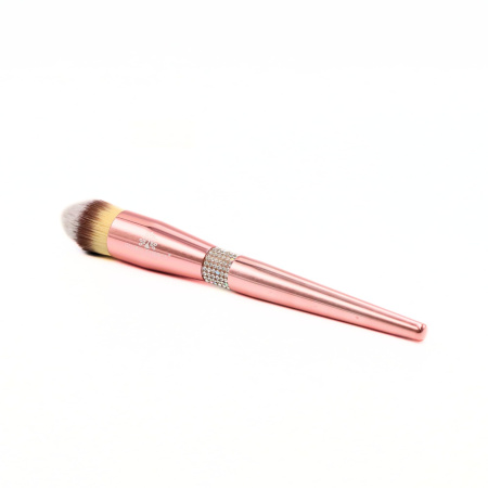 Rose Gold Foundation, Concealer, Powder, Blush and Eyeshadow Brush Close Up - High Density Synthetic Vegan Bristles | فرش مكياج احترافية شعيرات ناعمة