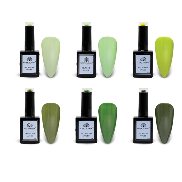 Pastel Petals Gel Nail Polish Collection | 85–90 Pastel Petals 6p Pastel Gel Nail Polish Bottle 15ml - UV LED Soak Off Nail Color UAE GCC | طلاء أظافر جل باستيل