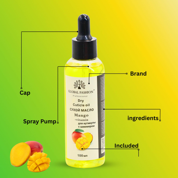 Global Fashion Professional Cuticle Oil – Natural Nail & Skin Care Blend