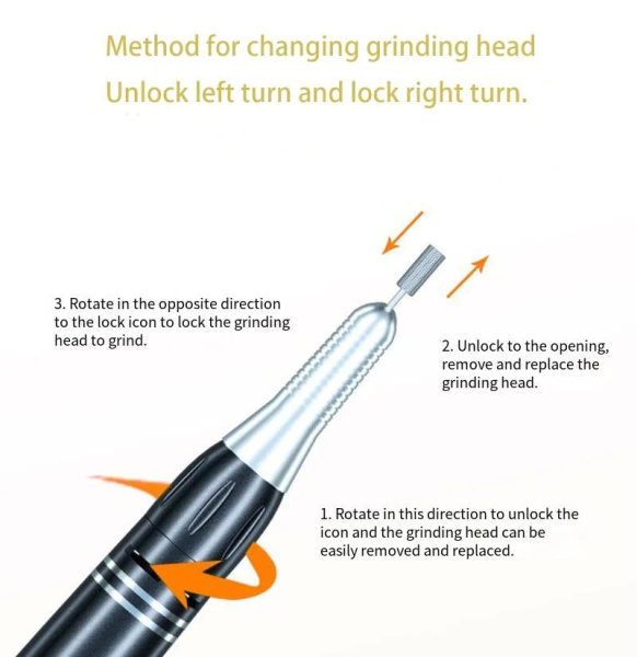 ZF433 Cordless Nail Drill 35000 RPM LCD | Rose Gold Cordless Nail Drill 35000 RPM LCD Electric Nail File UAE GCC | جهاز أظافر