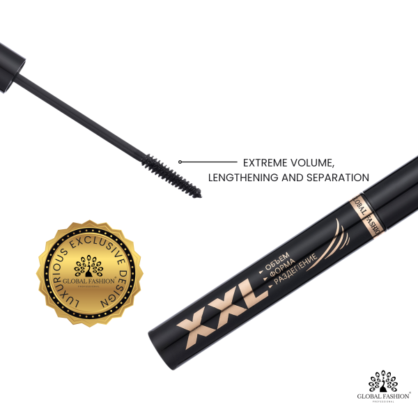 XXL black waterproof mascara volume length curl lashes ماسكارا سوداء مقاومة للماء