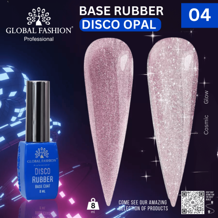 Global Fashion Disco Opal Reflective Rubber Base 8ml | Detailed Shiny Nail Gel Base
جلوبال فاشن ديسكو أوبال ريفلكتيف روبر بيس 8 مل | بيس جل بوليش لامع بالتفصيل
