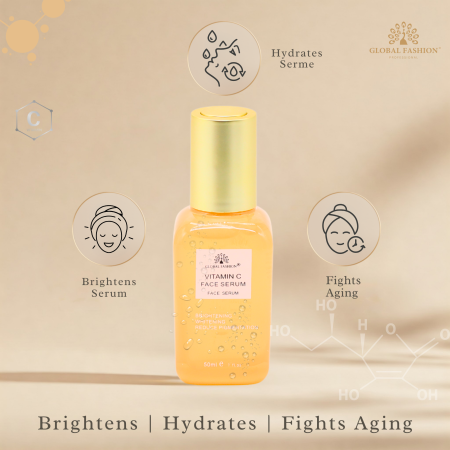 Vitamin C Face Serum 50ml – Brightening Serum Close Up - Hydrating Anti Aging Facial Treatment | سيروم للوجه صورة مقربة