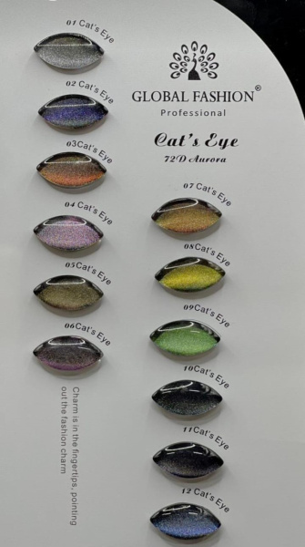 Gel polish cat eye 72D Aurora, 01