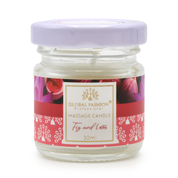 Global Fashion Moisturizing Massage Candle | 30 ml, Fig And Lotus