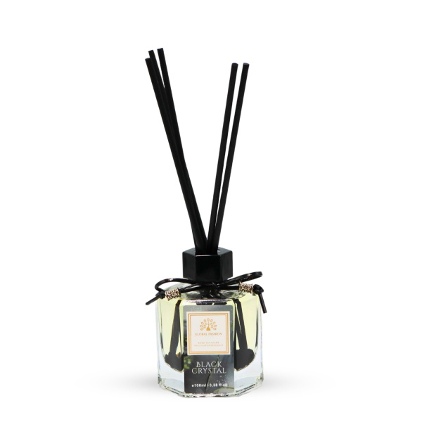 Black Crystal Reed Diffuser 100ml Home Fragrance Reed Diffuser Bottle 100ml - Luxury Aromatherapy Home Fragrance UAE GCC | معطر غرف فاخر