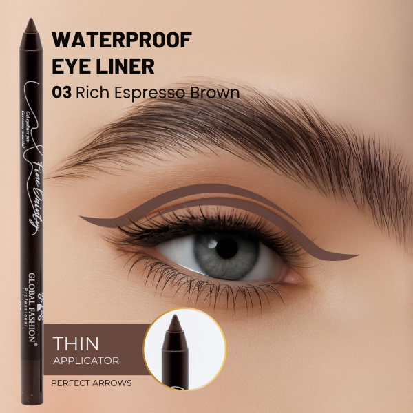 Waterproof gel eyeliner matte precision twist up smudge proof ايلاينر جل مقاوم للماء