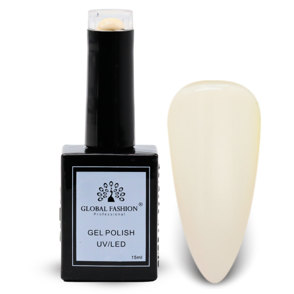 Delicate Whites Nail Polish 15ml UV LED | 33-Antique White 1p White Gel Nail Polish Bottle 15ml - UV LED Soak Off Nail Color UAE GCC | طلاء أظافر جل أبيض