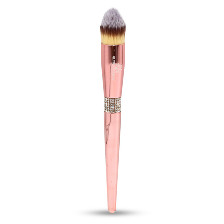 Rose Gold Foundation, Concealer, Powder, Blush and Eyeshadow Brush Close Up - High Density Synthetic Vegan Bristles | فرش مكياج احترافية شعيرات ناعمة