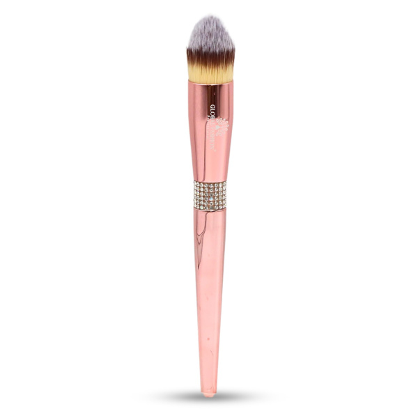 GLOBAL FASHION Rose Gold Professional Makeup Brush with Ultra Soft Vegan Bristles for Foundation, Concealer, Powder and Blush | فرشاة مكياج روز جولد احترافية