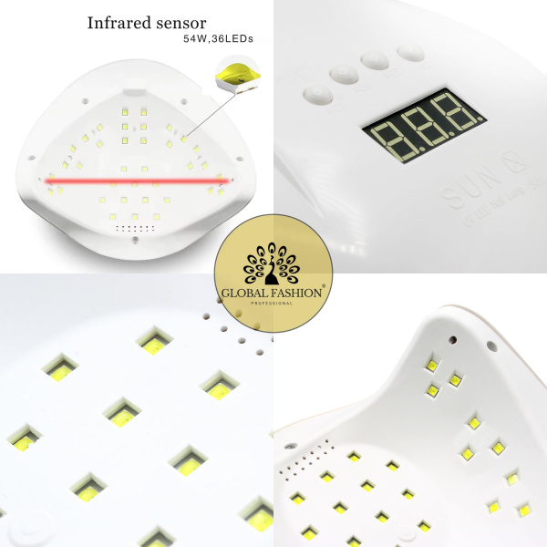 SUN X UV LED Nail Lamp 54W – Professional Gel Nail Dryer

