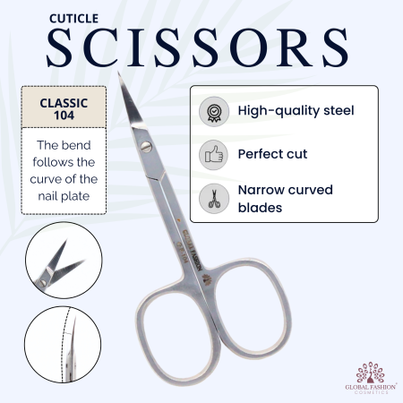 Global Fashion Manicure Scissors | Detailed Professional Nail Scissors Straight & Curved
مقص مانيكير جلوبال فاشن | مقص أظافر احترافي مستقيم ومنحني بالتفصيل
