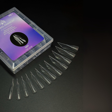 Nail Extension Tips 120pcs – Clear Dual Forms | Stiletto Nail Tips Close View Extension Kit | اطراف اظافر
Nail Extension Tips 120pcs – Clear Dual Forms | Stiletto Dual Nail Forms Detailed View | اظافر صناعية